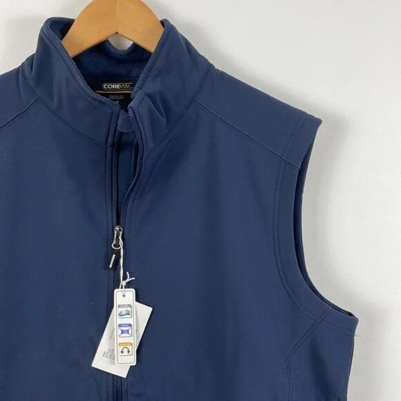 ✨3/$25✨  NWT Core 365 Navy Cruise Fleece Layer Soft Shell Vest - L - Picture 3 of 4
